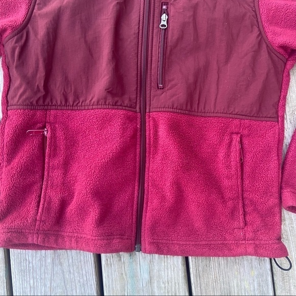 Columbia women's jacket fleece sweater full zip Maroon Red - Picture 3 of 8
